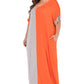 Plus Size Color Block Tee Dress with Pockets