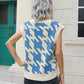 Zoe&Hannah Houndstooth V-Neck Sweater Vest