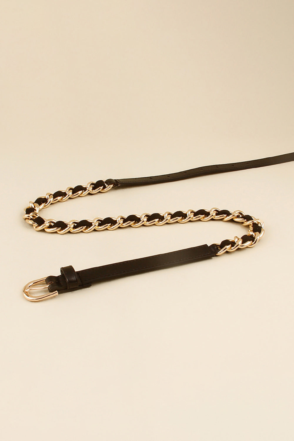 Abigail Andi PU Chain Skinny Belt