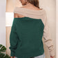 Asymmetrical Long Sleeve Two-Tone Cutout Sweater