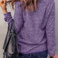 Women's Full Size Heathered Quarter-Zip Sweatshirt