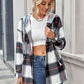 Plaid Hooded Jacket with Pockets