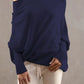 Full Size Boat Neck Batwing Sleeve Knit Top