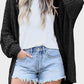Openwork Open Front Long Sleeve Cardigan