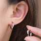 Moissanite 925 Sterling Silver Huggie Earrings | Length 0.6" Carat 0.21 Weight 0.1oz
