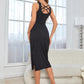 Slit Crisscross Wide Strap Lounge Dress