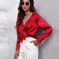 Button Up Collared Neck Long Sleeve Shirt