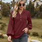 Full Size Cable-Knit Dropped Shoulder Hoodie