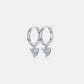 1 Carat Moissanite 925 Sterling Silver Heart Earrings 💜