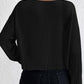 Laken Jay Ribbed Round Neck Drop Shoulder Long Sleeve Top