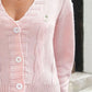 Cable-Knit Button Down Cardigan