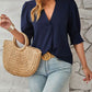Notched Half Sleeve T-Shirt