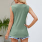 SUNSETNIGHTS Full Size Spliced Lace V-Neck Tank