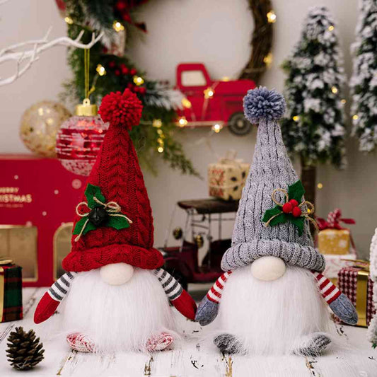 Winter Christmas Light-Up Short Leg Faceless Gnome