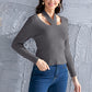 Halter Neck Long Sleeve Sweater