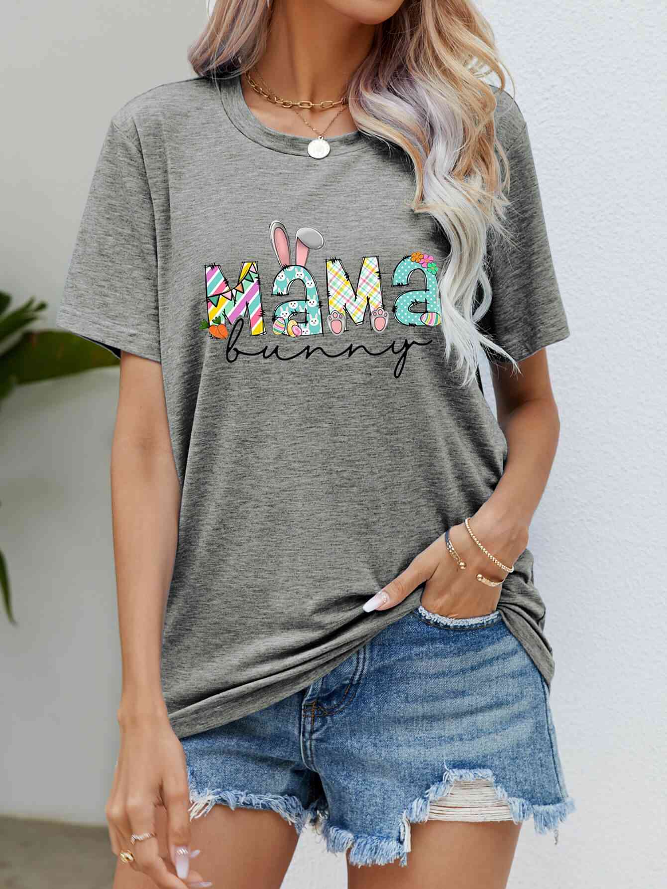 Seasonal MAMA BUNNY Easter Graphic Tee