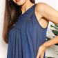 Double Take Navy Blue Round Neck Sleeveless Mini Dress