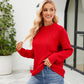 Round Neck Dropped Shoulder Sweater