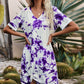 Women's Twisted V-Neck Short Sleeve Dress