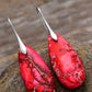 Handmade Teardrop Shape Natural Stone Dangle Earrings