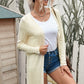 Button Down Long Sleeve Longline Cardigan