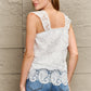 Lace Detail Square Neck Tank Top