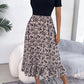Aaliyah Isla Printed Off-Shoulder Ruffle Hem Dress