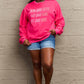 Simply Love Full Size Letter Graphic Round Neck Sweatshirt