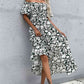 Floral Slit Off-Shoulder Midi Dress
