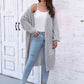 Open Front Longline Cardigan with Pockets