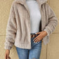 Plush Zip Up Long Sleeve Jacket