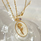 Flower Shell Pendant Copper Necklace