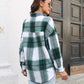 LoveByHannah Plaid Button Up Collared Neck Long Sleeve Shirt