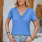 V-Neck Petal Sleeve T-Shirt