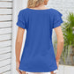 Full Size Square Neck Flutter Sleeve Top