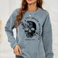 Skull Graphic HALLOWEEN Dropped Shoulder Sweatshirt