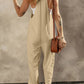 Pocketed Spaghetti Strap Wide Leg Jumpsuit
