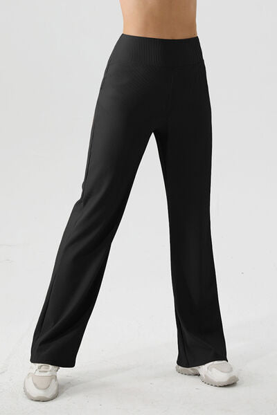 Hannahs Yoga Attire High Waist Straight Active Pants