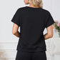 Textured Round Neck T-Shirt and Shorts Set