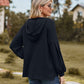 Full Size Dropped Shoulder Button-Down Hoodie