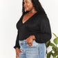 Culture Code Black Full Size V- Neck Bodysuit