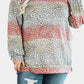 Plus Size Hannah Mea Color Block Leopard Tops