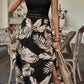 BelonkaDani Printed Sleeveless Scoop Neck Slit Dress