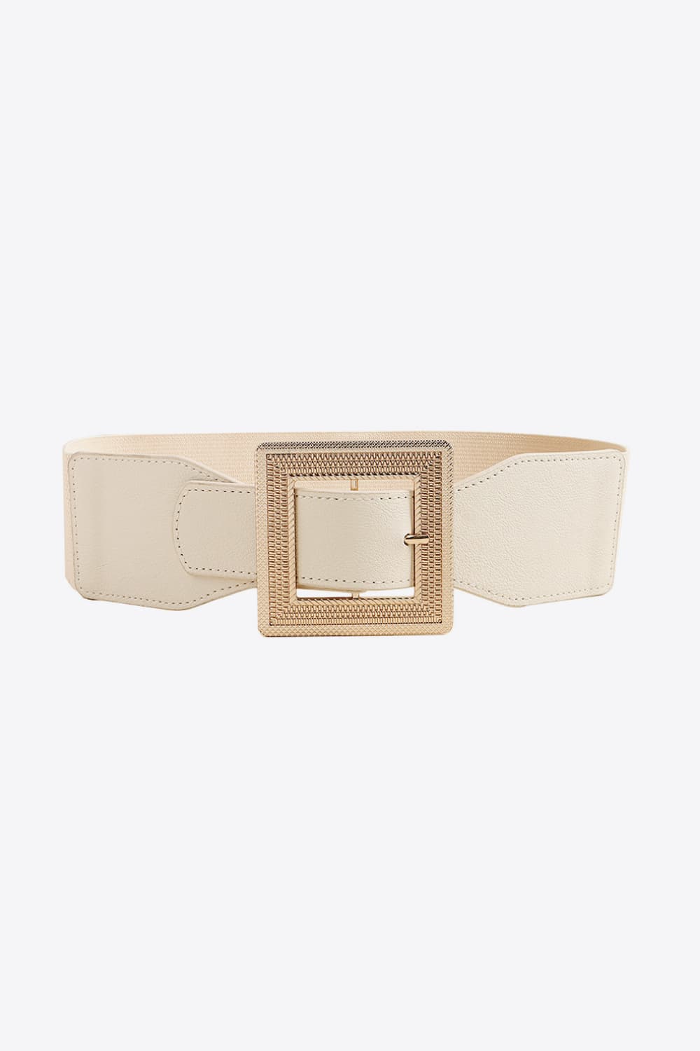 Ivory or Chestnut PU Leather Belt