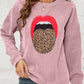 Round Neck Dropped Shoulder MAMA Graphic Sweatshirt