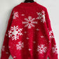 CHRISTMAS Snowflake Pattern Dropped Shoulder Sweater