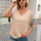 Striped V-Neck Short Sleeve T-Shirt