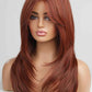 Red Mid-Length Wave Synthetic Wigs 20''