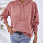 LoversLane Texture Drawstring Long Sleeve Hooded Sweater