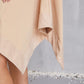 Half Button Handkerchief Hem Dress